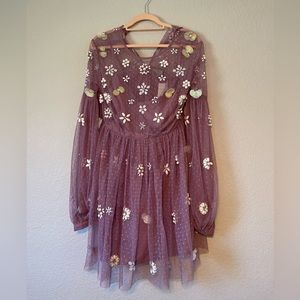 Violet beaded ASOS dress - Had few a few years but never wore - still has tags